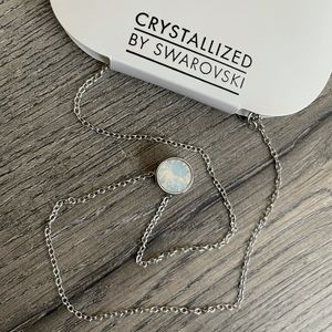 Swarovski 💎 Crystal Silver Hanging Mini Pendant Necklace
